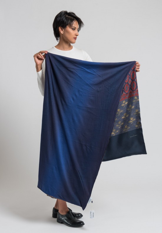 Pierre-Louis Mascia Silk/Cotton Alopol Scarf in Navy/Multi	
