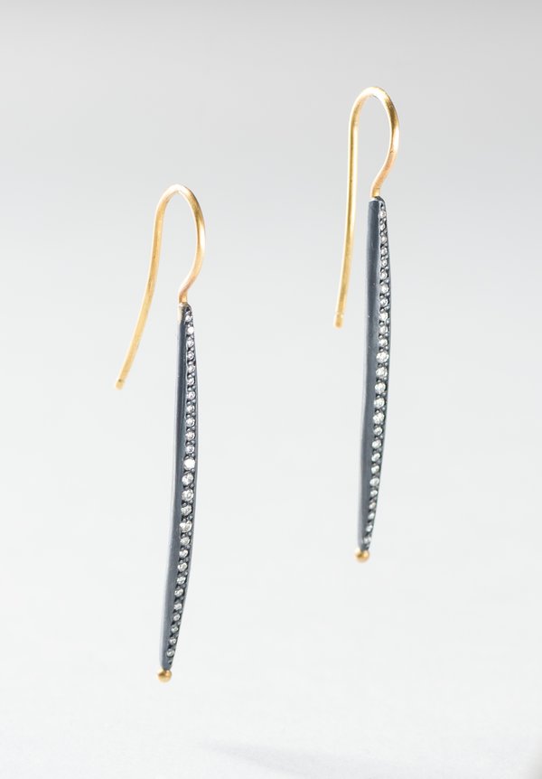 Lika Behar 24K, Oxidized Silver, & Diamond Earrings	