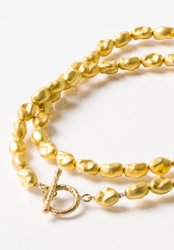 Greig Porter 18K Gold Organic Bead Necklace