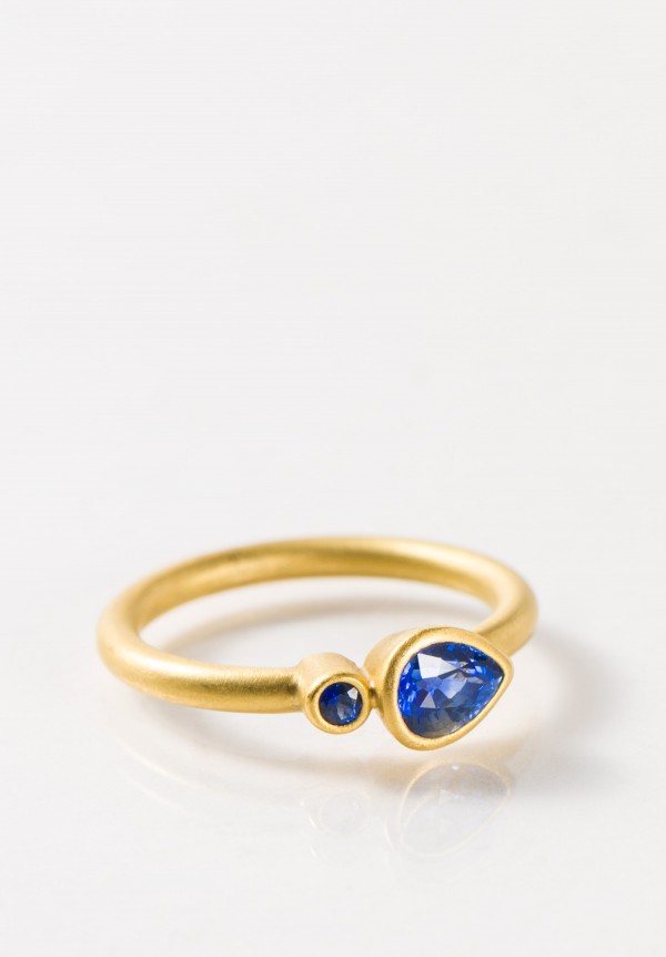 Denise Betesh 22K, Madagascar Sapphire, Blue Sapphire Ring