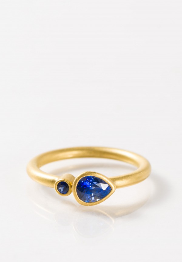 Denise Betesh 22K, Madagascar Sapphire, Blue Sapphire Ring