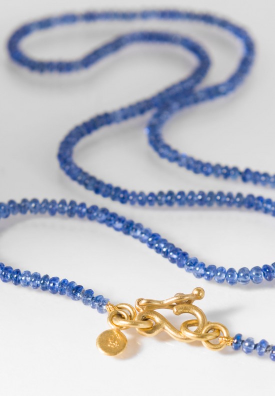 Denise Betesh 22k, Blue Sapphire Bead Necklace