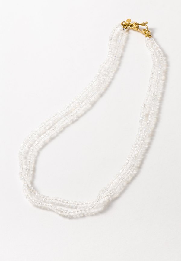 Denish Betesh 22K, Moonstone Bead Double Strand Necklace