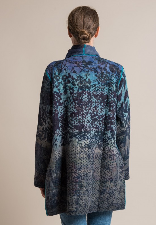 Mieko Mintz Twilight Print Pocket Jacket in Blue/Lavender | Santa Fe ...