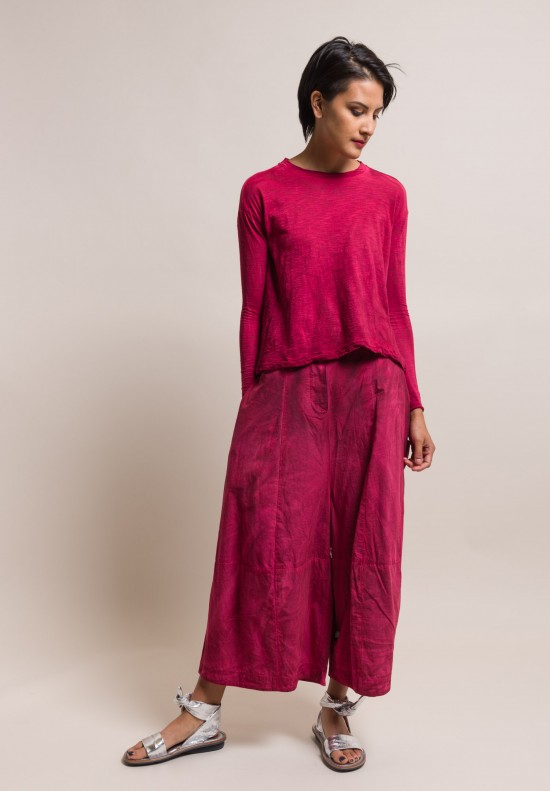 Gilda Midani Wide Leg Cotton Egg Pants in Blood