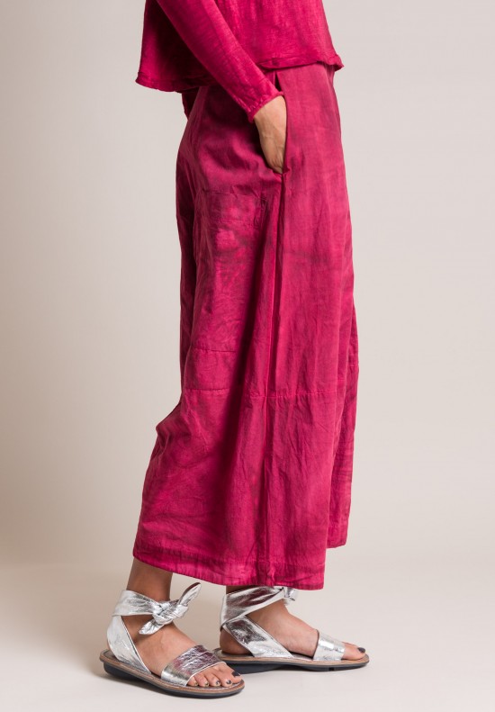 Gilda Midani Wide Leg Cotton Egg Pants in Blood