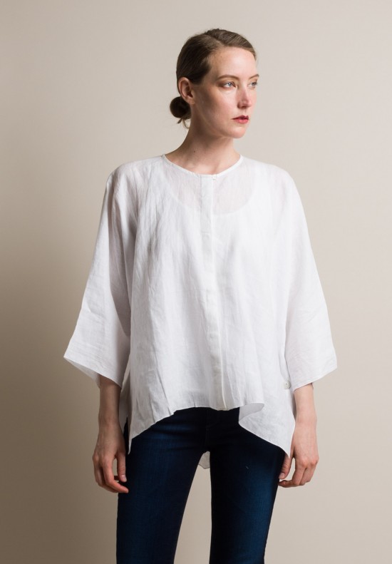 Shi Linen Oversize Shirt Jacket in White | Santa Fe Dry Goods ...