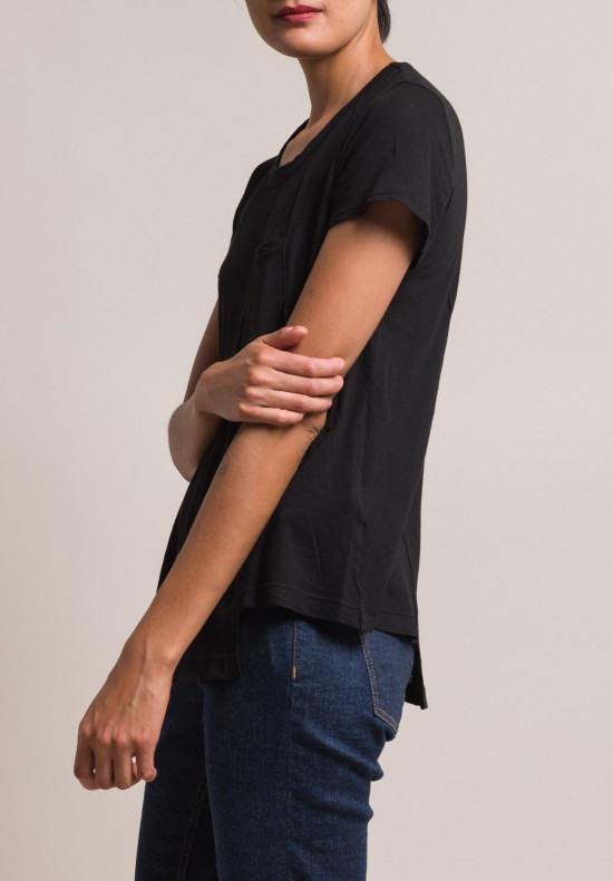 Wilt Darted Pocket Relaxed Tee in Black