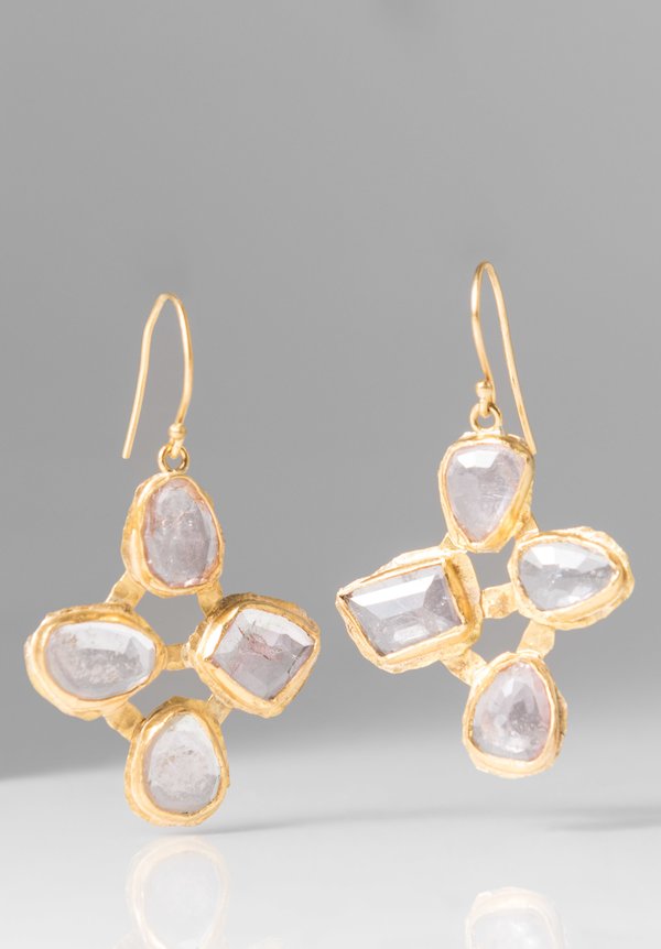Margery Hirschey 22K and Pink Tourmaline Earrings