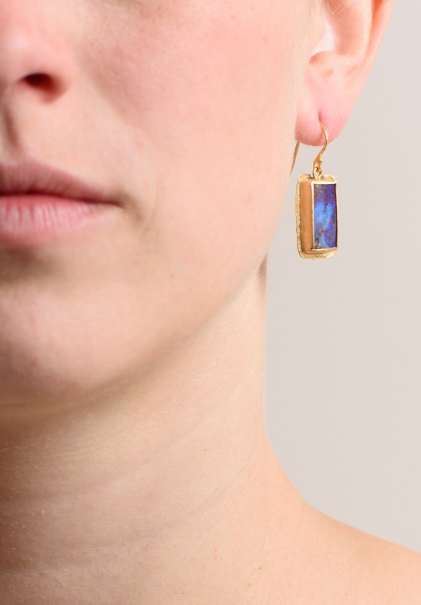 Margery Hirschey 22K & Boulder Opal Drop Earrings