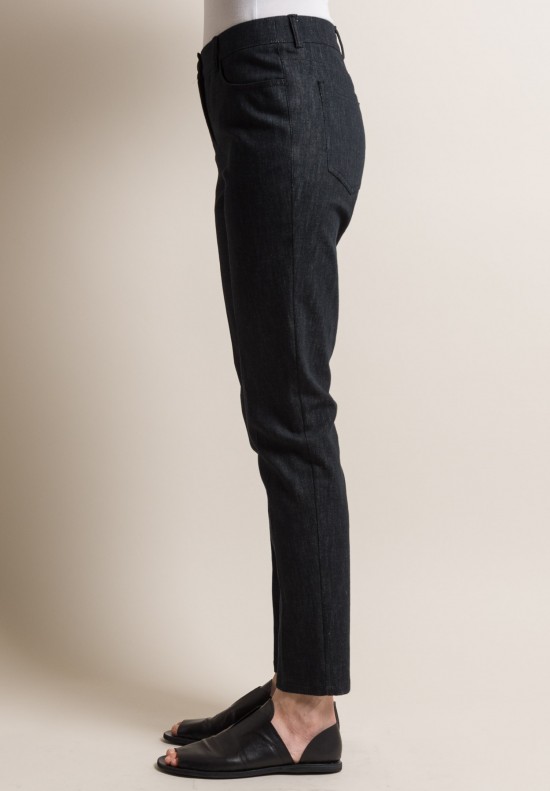 Akris Stretch Magda Slim Jeans in Black Denim