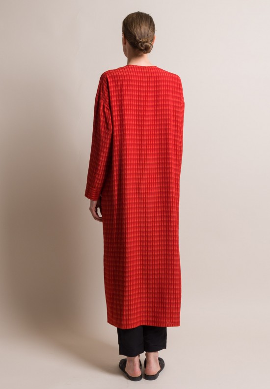 Zero + Maria Cornejo Long Ire Dress in Saffron Red