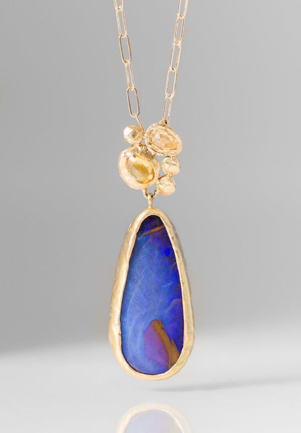 Page Sargisson 18K, Boulder Opal, Sapphire Necklace