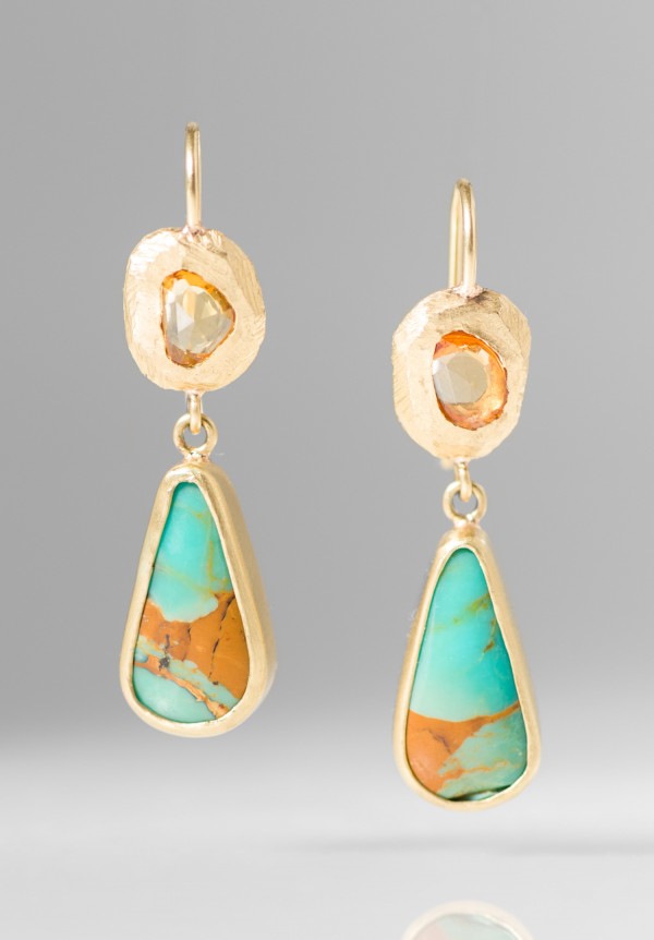Page Sargisson 18K, Turquoise, Sapphire Earrings