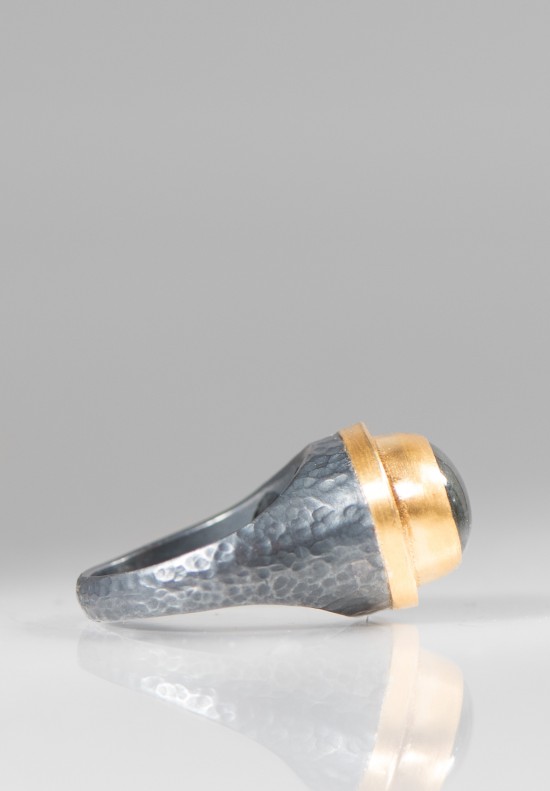Lika Behar 24K, Oxid. Sterling Silver, Labradorite Small Pompeii Ring