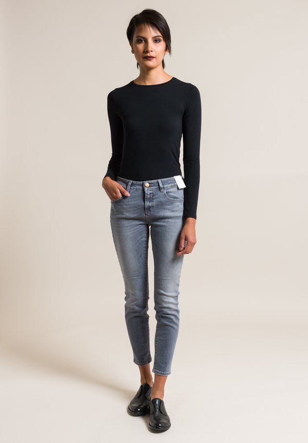 Closed Baker Cropped Narrow Jeans in Stone Grey