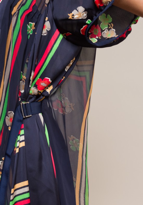 Sacai Floral Print Dress in Navy | Santa Fe Dry Goods . Workshop