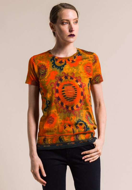 Etro Cotton Printed Top in Orange