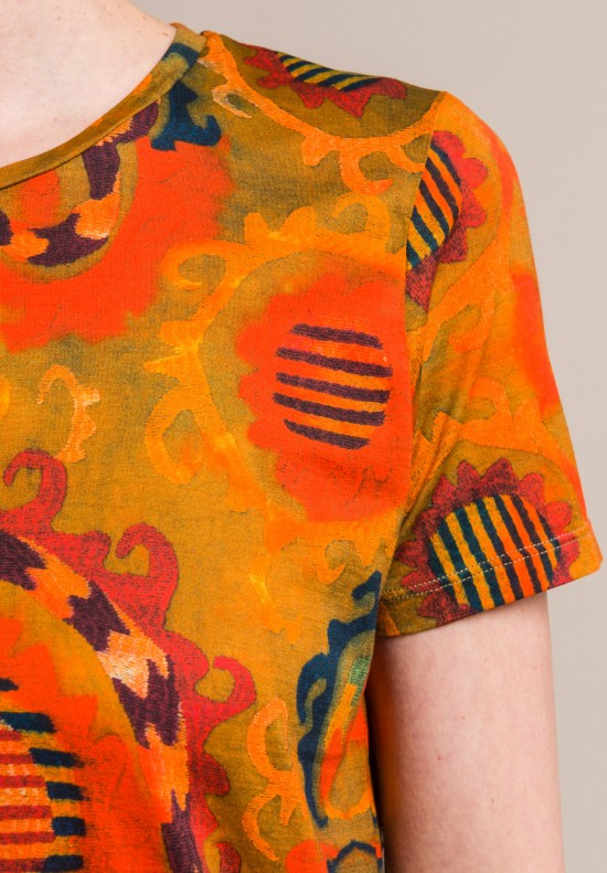 Etro Cotton Printed Top in Orange