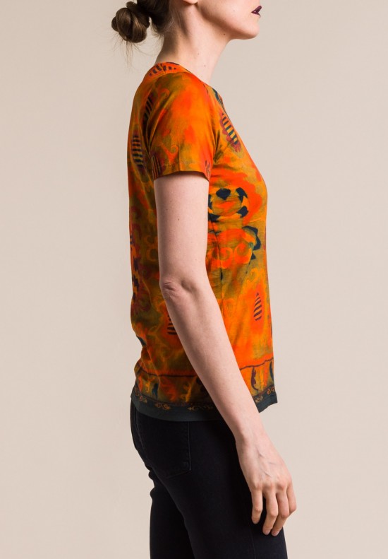 Etro Cotton Printed Top in Orange