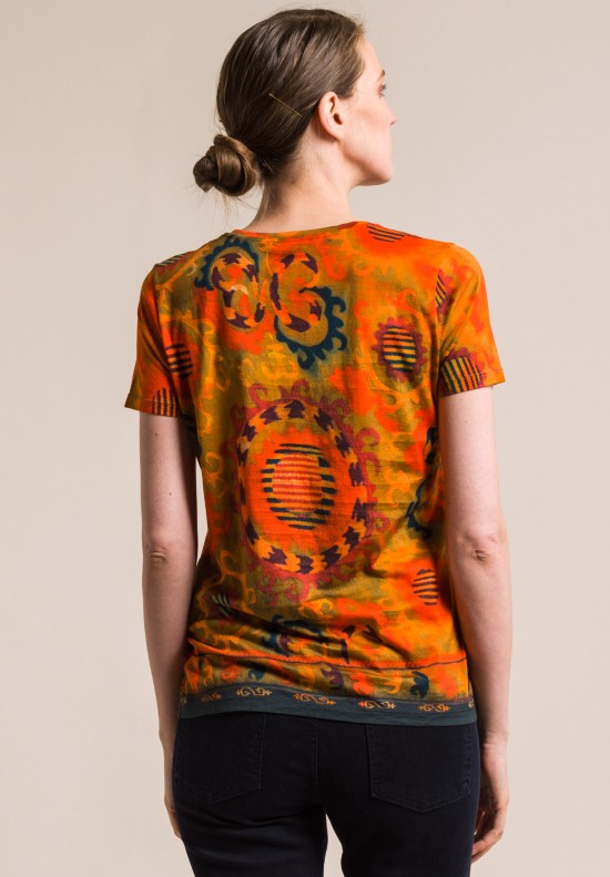 Etro Cotton Printed Top in Orange