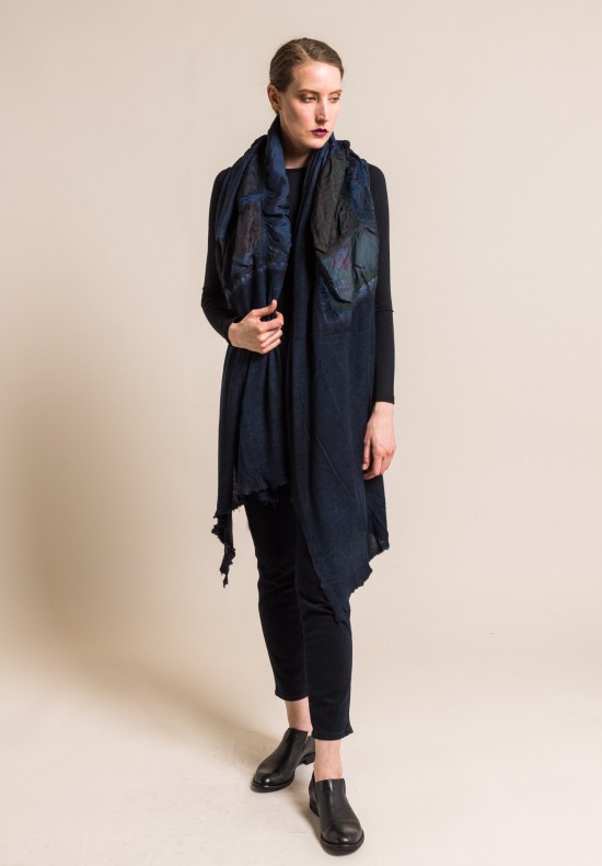 Avant Toi Large Cashmere/Silk Felted Patchwork Scarf in Velvet | Santa ...