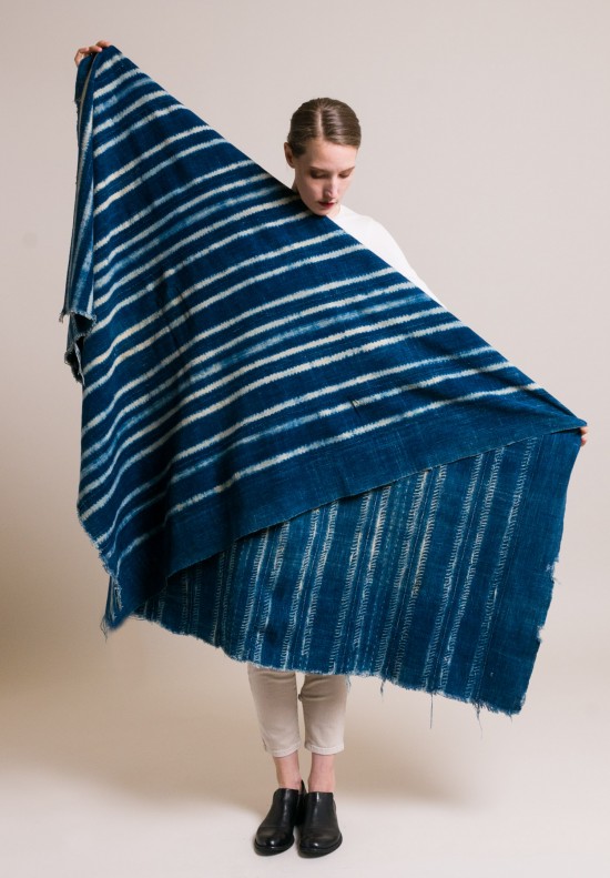 Sandra Herzon Large Indigo Blanket