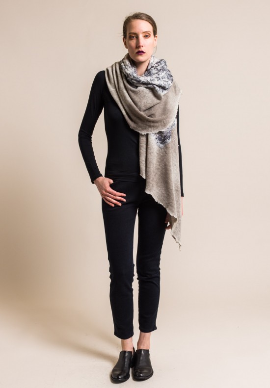 Avant Toi Cashmere And Felted Modal Print Scarf Corda 