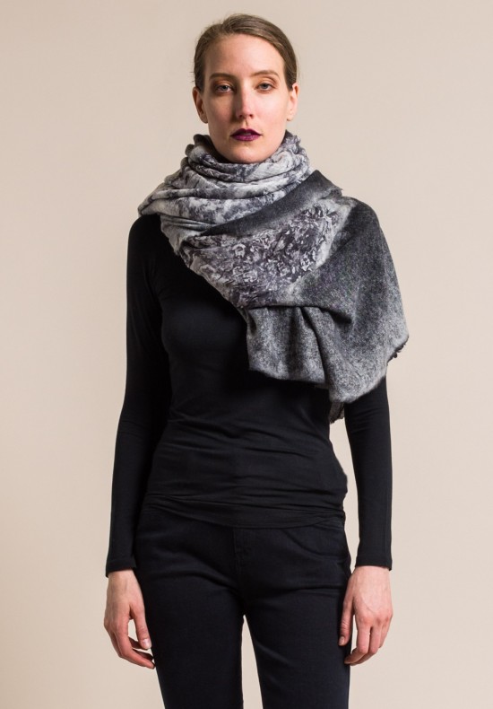 Avant Toi Cashmere and Felted Modal Print Scarf Husky | Santa Fe Dry ...