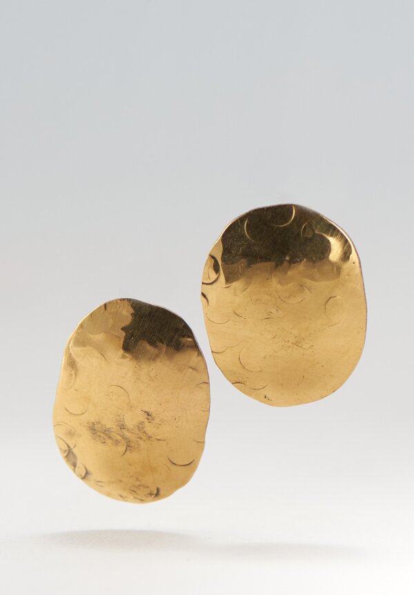 Greig Porter 22K & 18K Gold Textured Post Earrings	