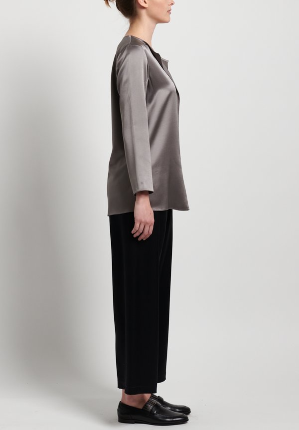 Peter Cohen Silk Blouse in Pewter