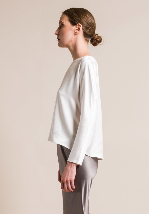 Peter Cohen Sand-Washed Silk Balance Top in Natural