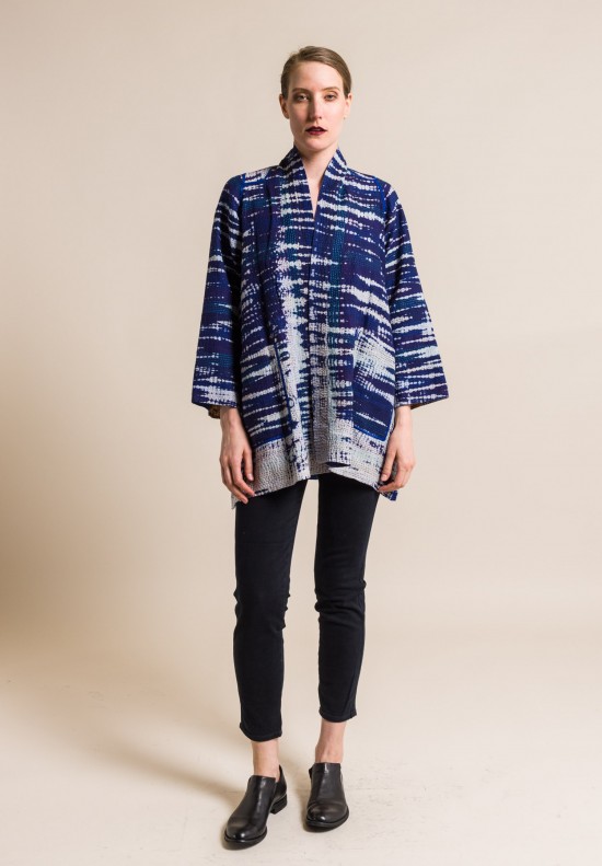 Mieko Mintz Indigo Stream Shibori A-Line Jacket | Santa Fe Dry Goods ...