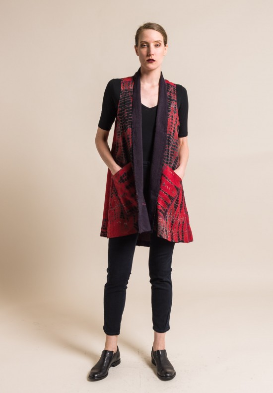Mieko Mintz Silk/Cotton Serpent Dyed A-Line Vest