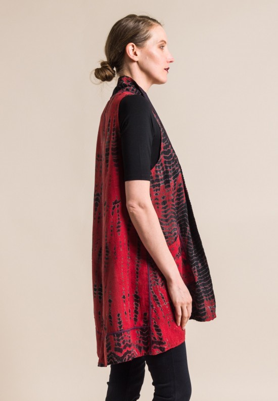Mieko Mintz Silk/Cotton Serpent Dyed A-Line Vest