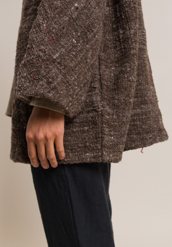 Kaval Homespun Merino Wool Dolman Coat in Brown | Santa Fe Dry