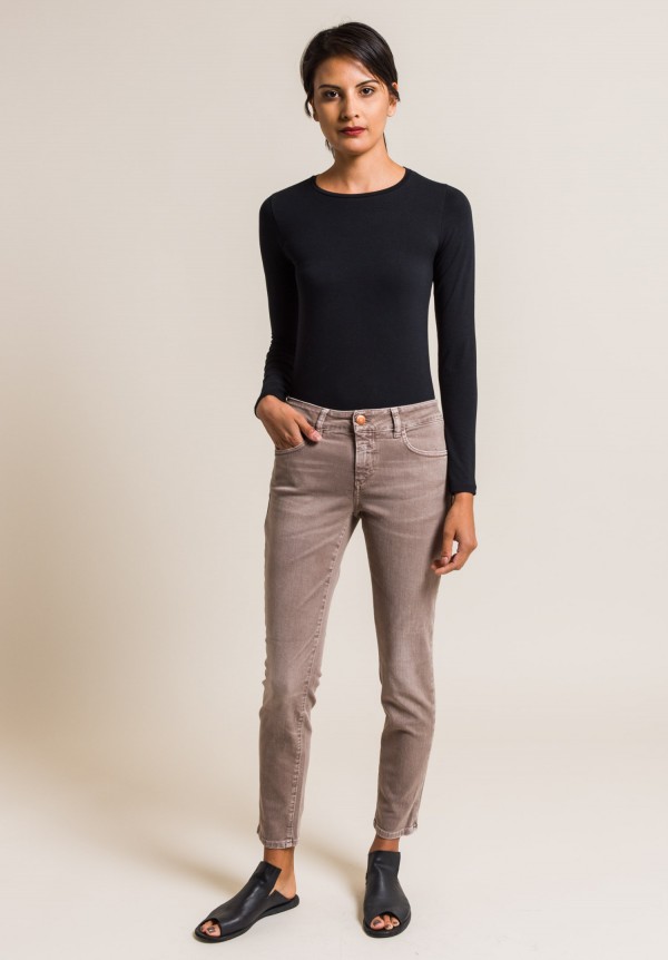 Closed Baker Cropped Narrow Jeans in Taupe