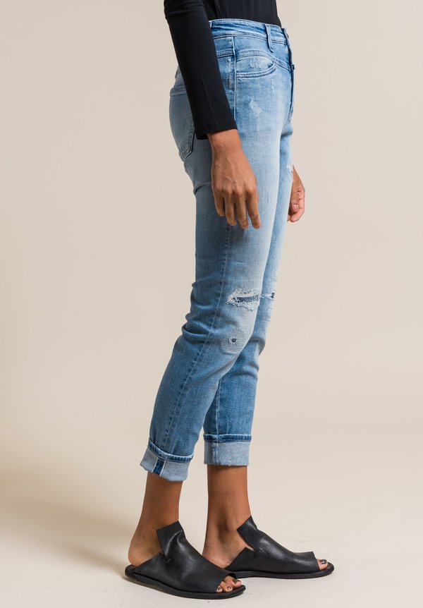 Closed Skinny Pusher Distressed High-Rise Jeans in Vintage