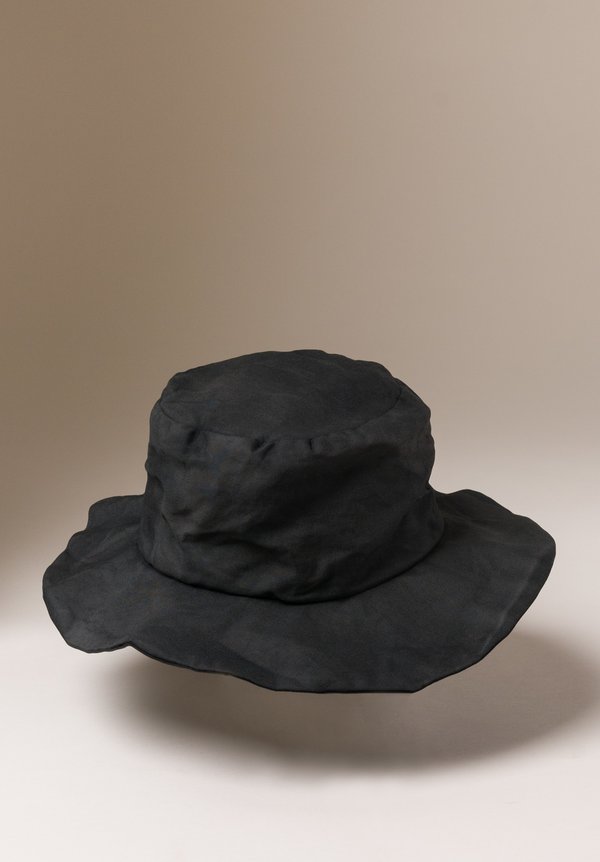 Reinhard Plank Coated Cotton Safari Hat in Black