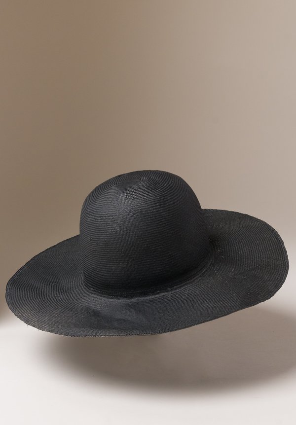 Reinhard Plank Straw Donna Hat in Black