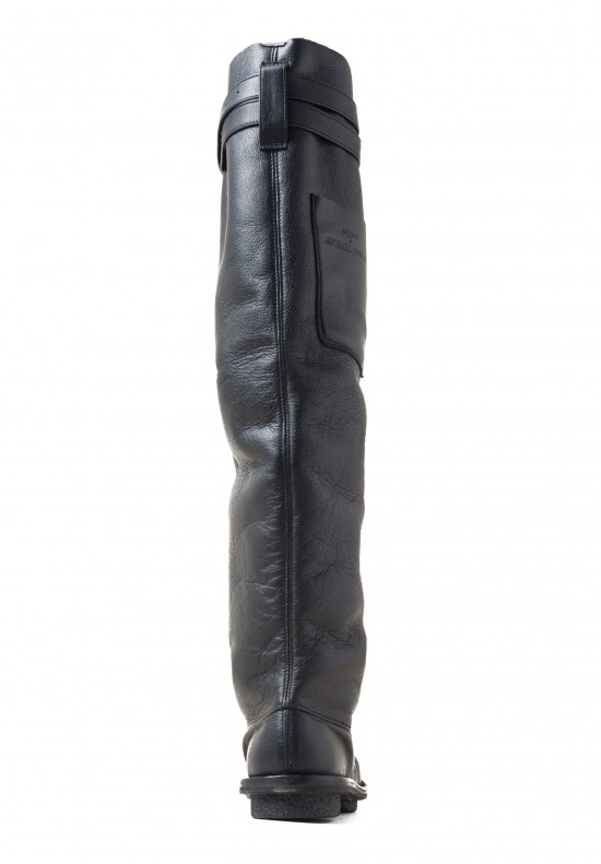 Trippen Knee High Fold Boot in Black