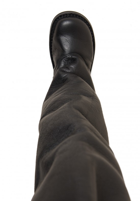 Trippen Knee High Fold Boot in Black