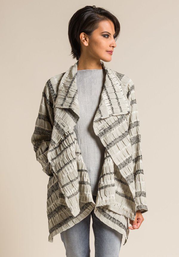 Nuno Wool/Cotton Reversible Midaredan Jacket in Grey