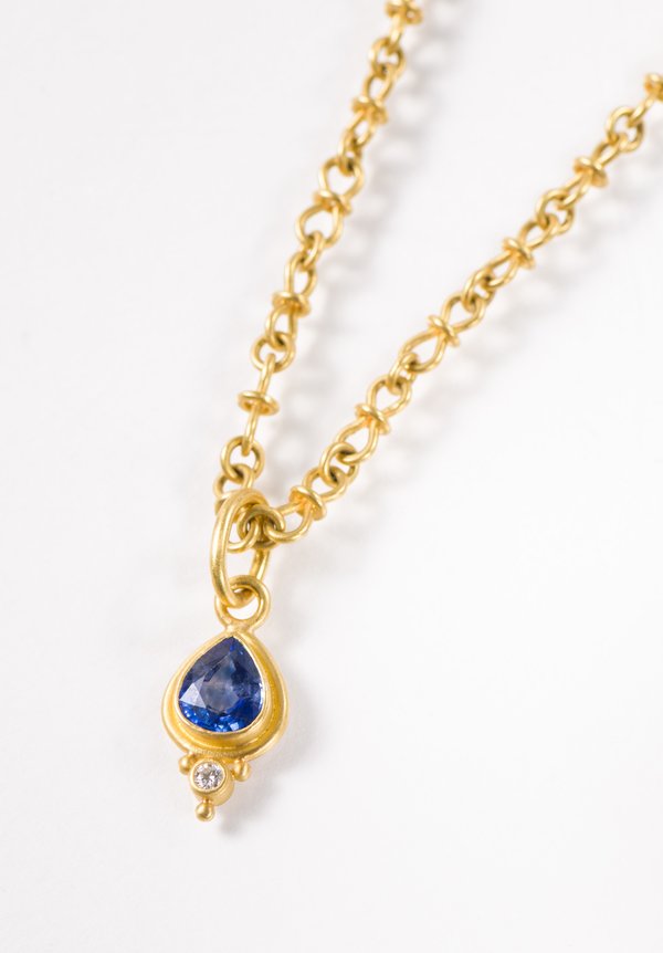 Denise Betesh 22K, Blue Sapphire Pendant
