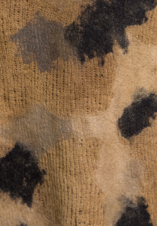 Avant Toi Merino Wool/Cashmere Oversize Felted Vest in Caramel