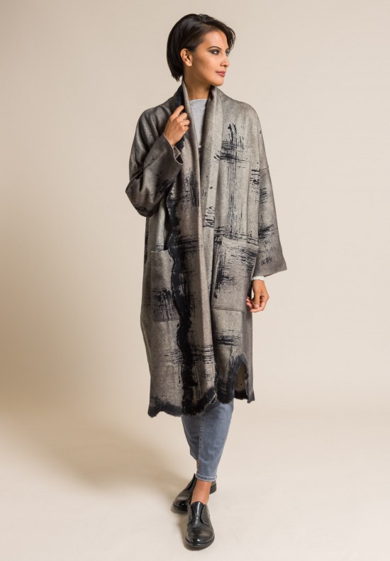 Avant Toi Scratches Dyed Distressed Long Jacket in Corda | Santa Fe Dry ...