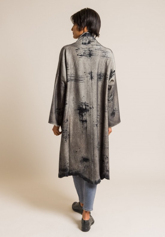 Avant Toi Scratches Dyed Distressed Long Jacket in Corda