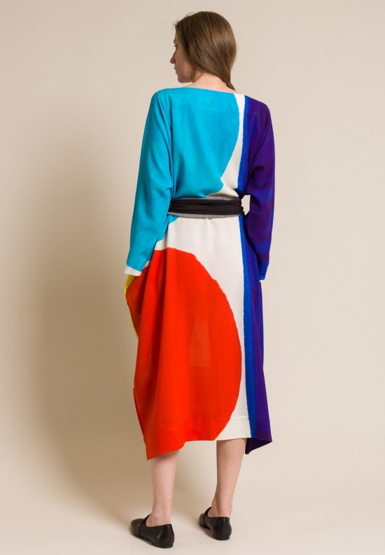 Daniela Gregis Oversized Bauhaus Print Dress in Multicolor