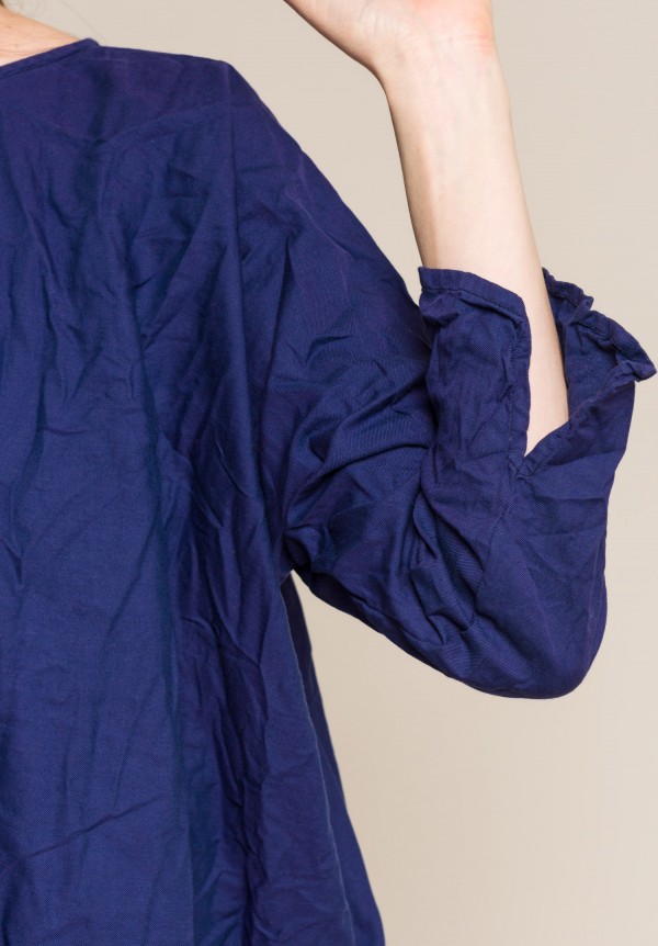 Daniela Gregis Washed Cotton Oversized Top in Dark Blue | Santa Fe Dry ...