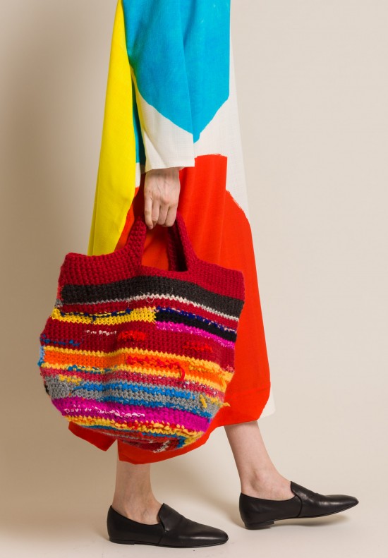Daniela Gregis Wool Crochet Tote in Multicolor | Santa Fe Dry Goods ...